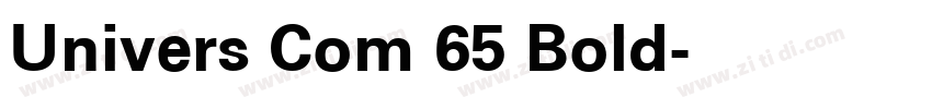 Univers Com 65 Bold字体转换